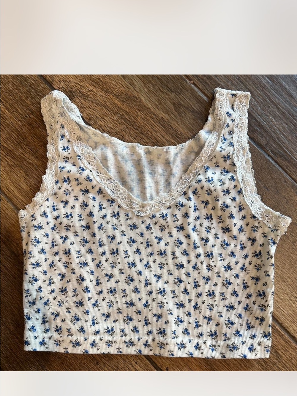 SHEIN Black, blue and White Labeled Knit Tank Top